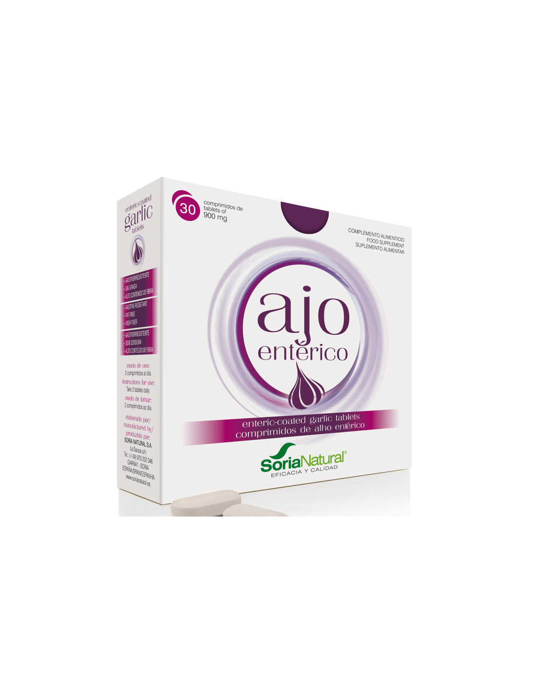 Ajo Enterico 30Comp. de Soria Natural