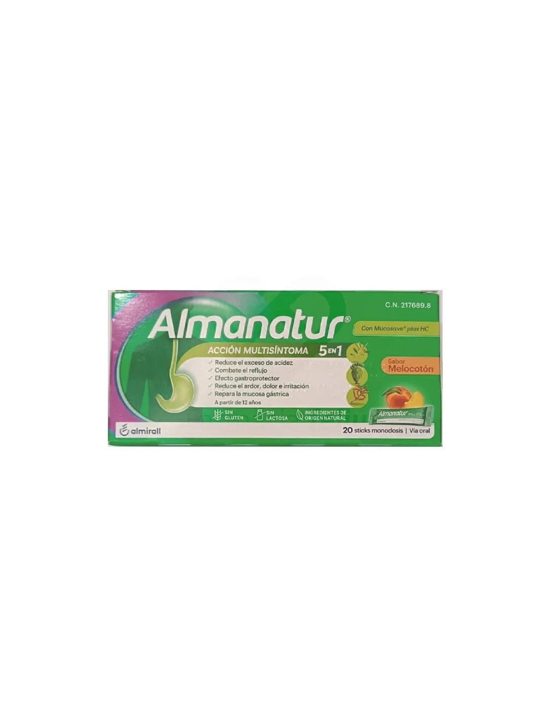 ALMANATUR SUSPENSION ORAL 20 STICKS 15 ML SABOR MELOCOTON