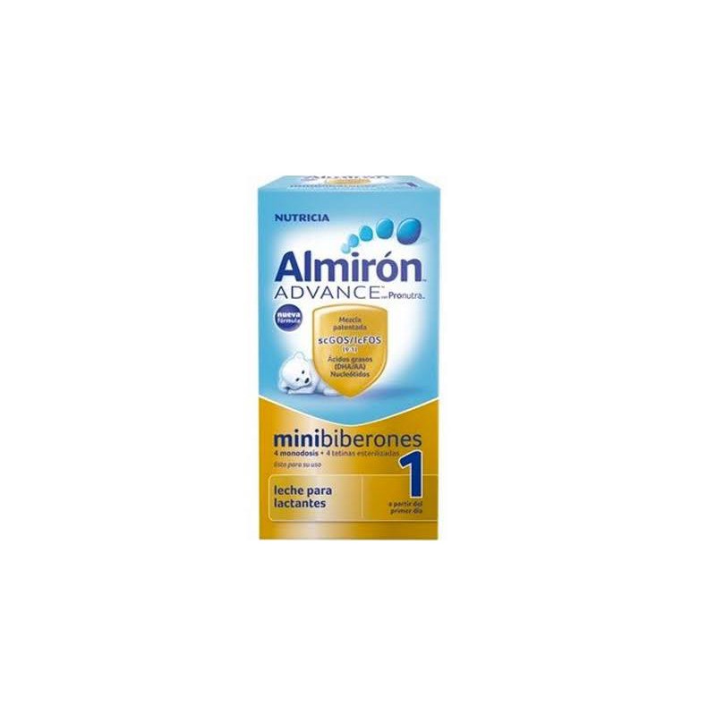 Almirón Advance con Pronutra 4 monodosis de 70 ml + 4 tetinas esterilizadas