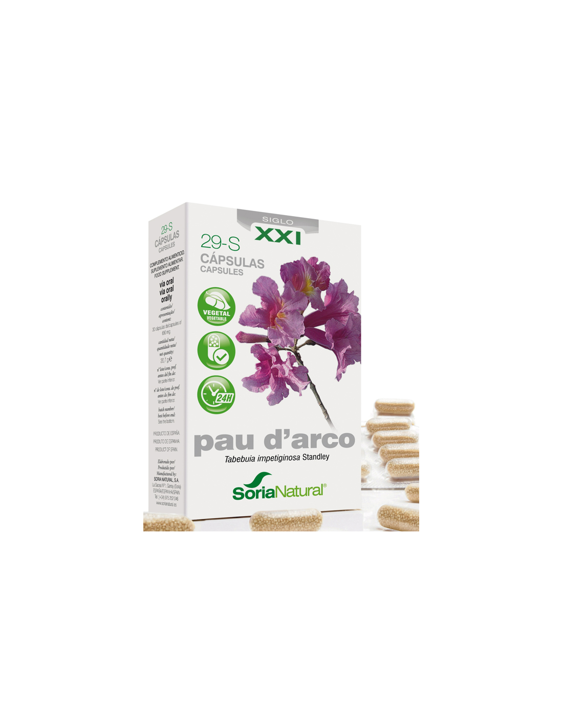 Pau D Arco 30 capsulas de Soria Natural
