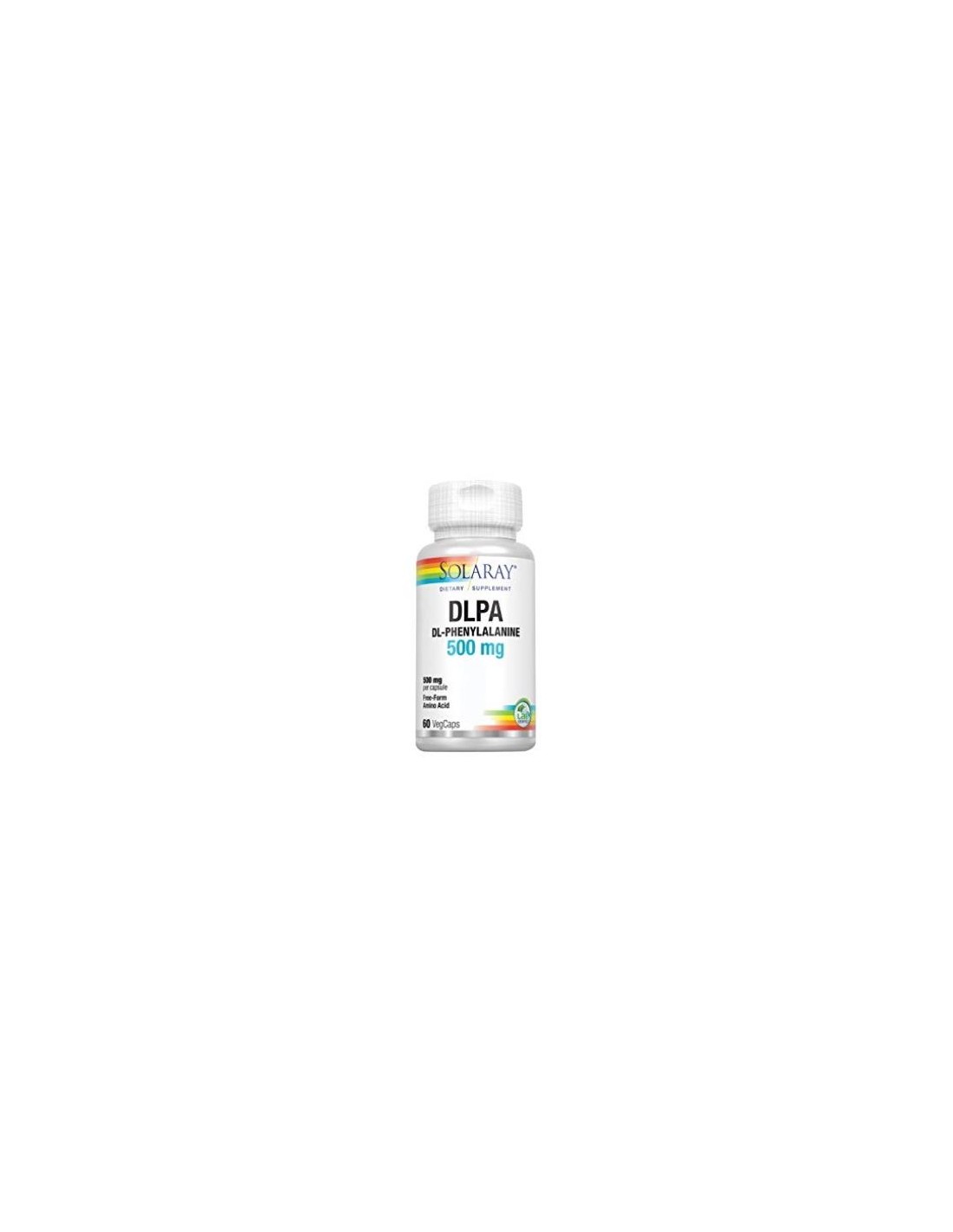 Dlpa Dl-Phenylalanine 500 Mg - 60 Vegcaps de Solaray