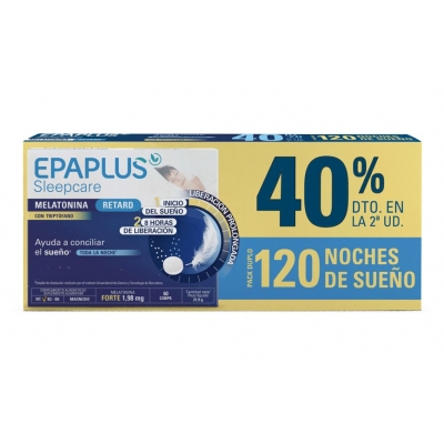 EPAPLUS SLEEPCARE MELATONINA RETARD CON TRIPTÓFANO DUPLO 120 COMPRIMIDOS