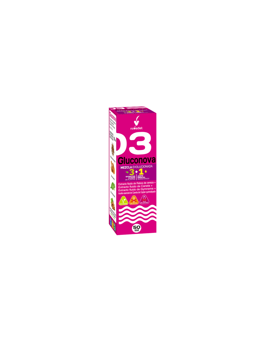 Gluconova+Aceite Es. Canela Envase de 50 ml. de Novadiet