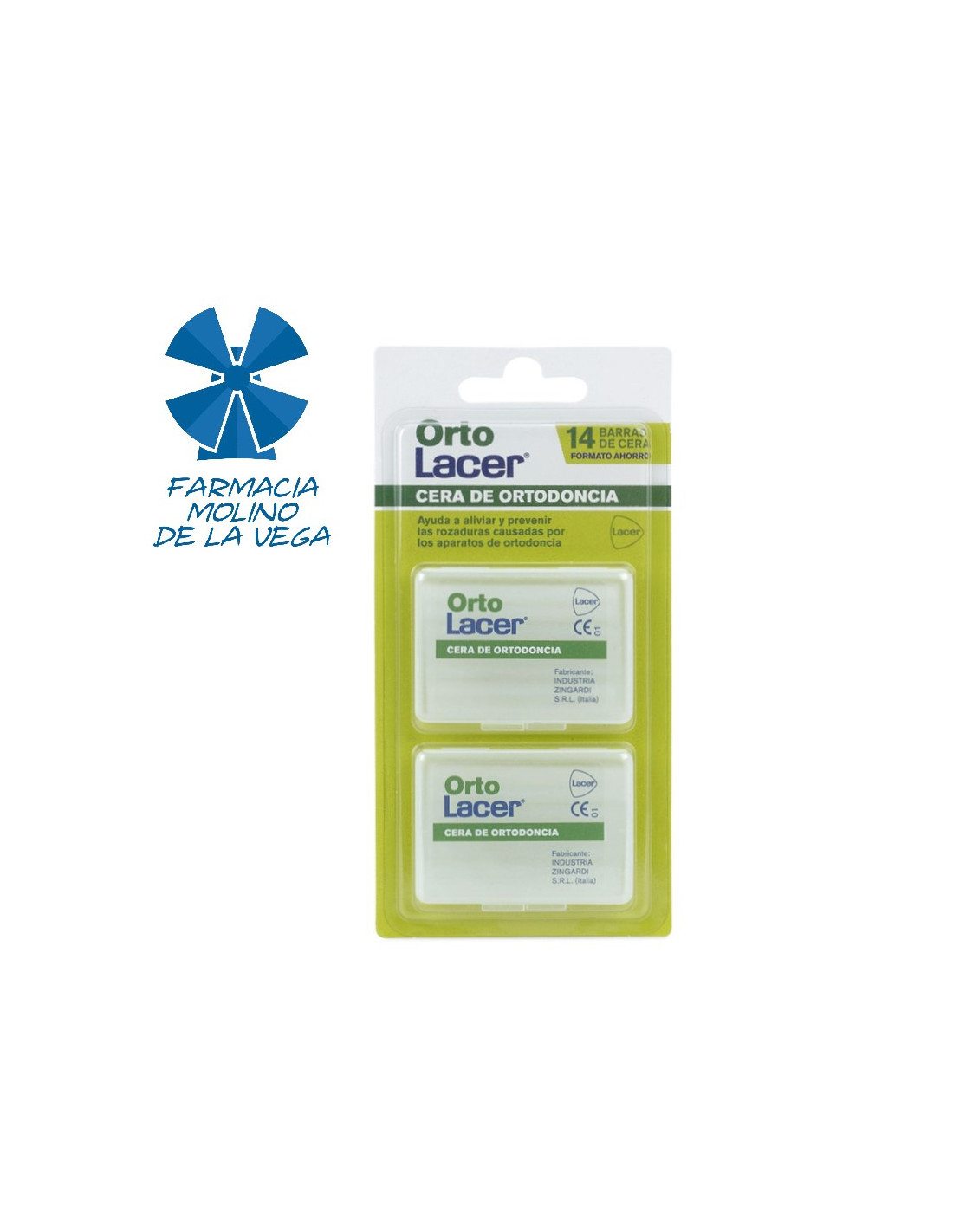 LACER ORTOLACER CERA DE ORTODONCIA FORMATO AHORRO 14 BARRAS DE CERA