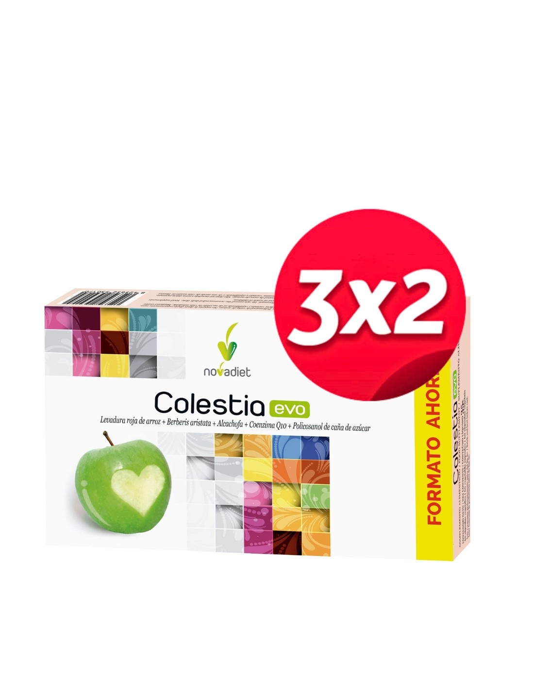 Pack 3x2 Colestia Evo 60 Capsulas Envase de 60 cápsulas vegetales. de Novadiet
