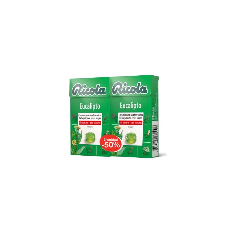 RICOLA DUPLO CARAMELOS EUCALIPTO 50 GRAMOS