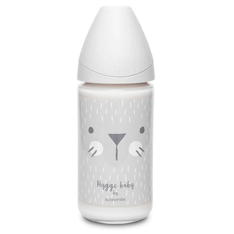 Suavinex Biberón vidrio 240 ml. Tetina 3 posiciones Silicona