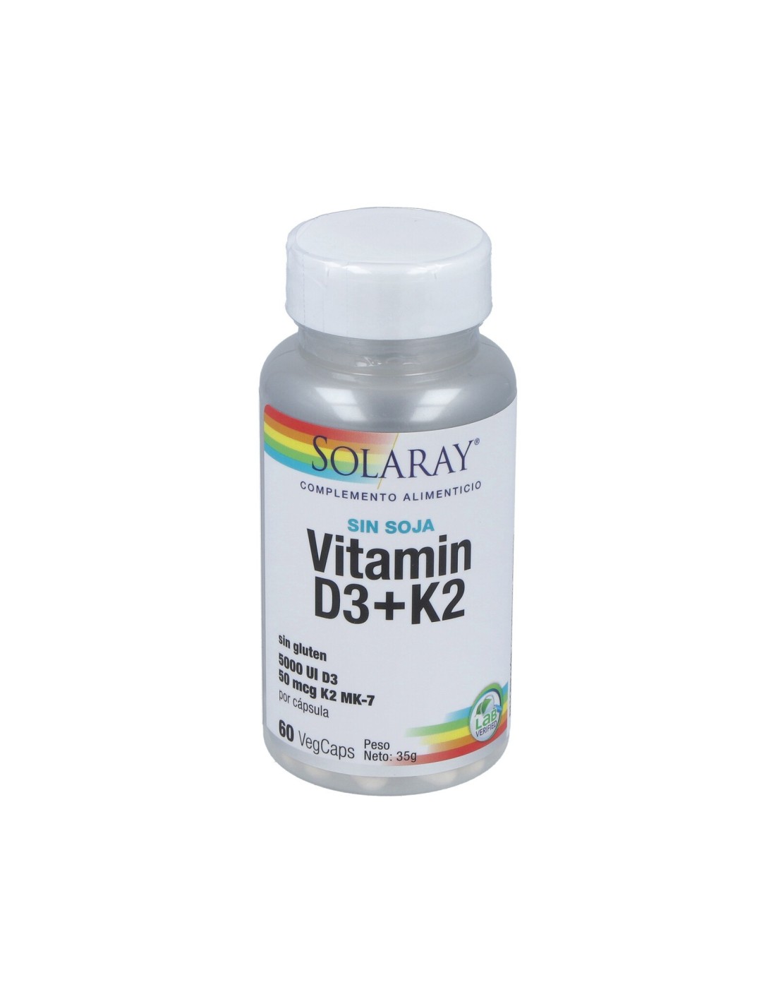 Vitamin D3 & K2 (Mk7) 60Cap. de Solaray
